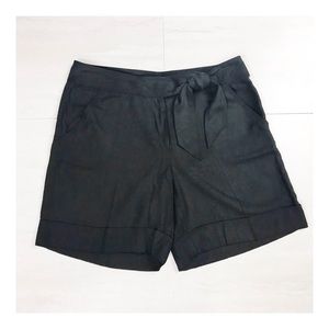 White House Black Market Black Silk Shorts Size 8
